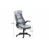 Chaise de bureau moderne en PU gris Alexia