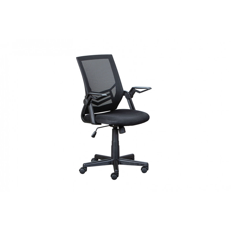Chaise de bureau moderne en tissu noir Jennifer Noir ou gris — Noir ou gris