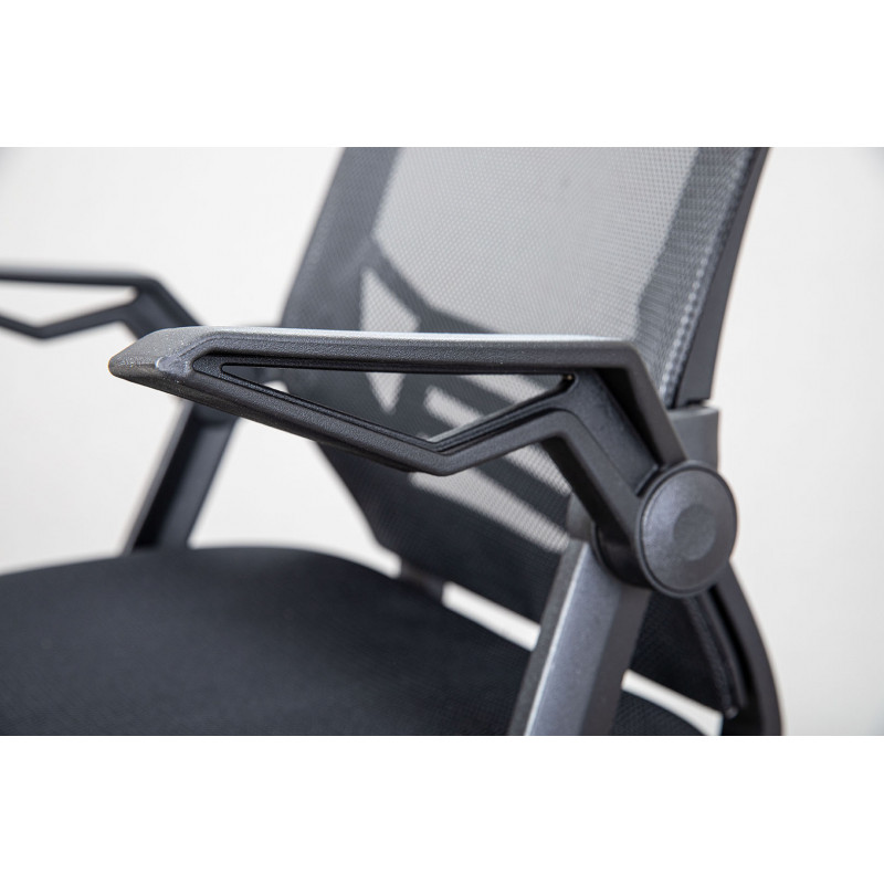 Chaise de bureau moderne en tissu noir Jennifer Noir ou gris — Noir ou gris — vue 4