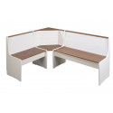 Coin repas style campagne en pin massif blanc Radja