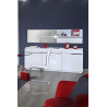 Buffet/bahut design blanc 200 cm Amelie