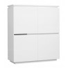 Meuble de rangement design blanc 4 portes Amelie