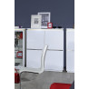 Meuble de rangement design blanc 4 portes Amelie