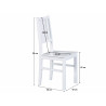 Chaise style campagne en pin massif blanc (lot de 2) Radja