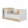 Lit compact enfant évolutif contemporain blanc Bérénice