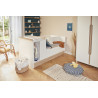 Lit compact enfant évolutif contemporain blanc Bérénice