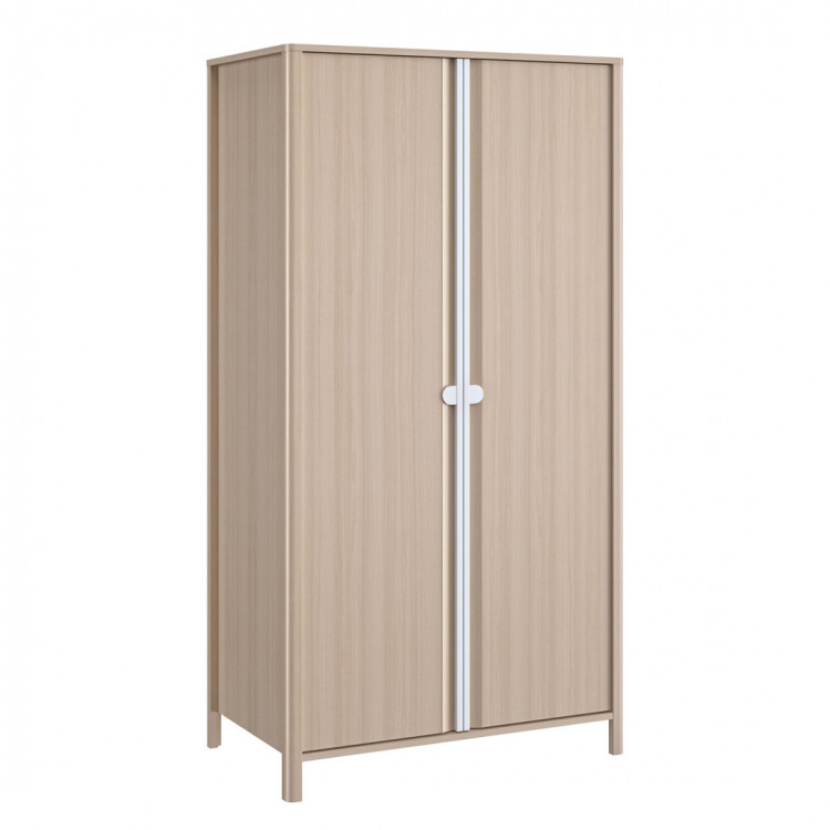 Armoire bébé contemporaine 104 cm chêne clair Brenda