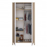 Armoire bébé contemporaine 104 cm chêne clair Brenda