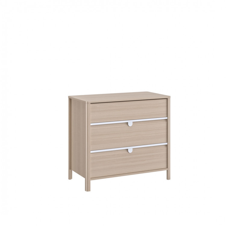 Commode bébé contemporaine chêne clair Brenda