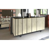 Buffet/bahut industriel 230 cm chêne clair Betty