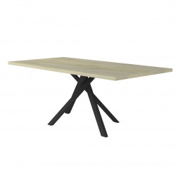 Table de salle à manger industrielle chêne clair Betty