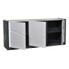 Buffet/bahut moderne 190 cm blanc/noir Eclipse