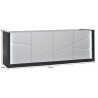 Buffet/bahut moderne 190 cm blanc/noir Eclipse