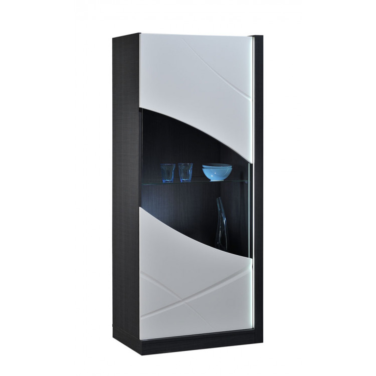 Vitrine moderne blanc/noir Eclipse