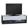 Meuble TV moderne 150 cm blanc/noir Eclipse
