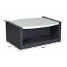 Table basse moderne blanc/noir Eclipse