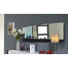 Miroir rectangulaire moderne blanc/noir Eclipse