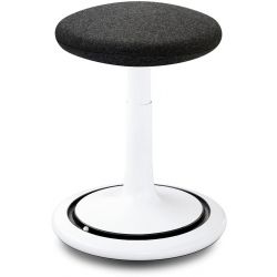 Tabouret ergonomique réglable en hauteur 44-66 cm revêtement 100% laine Aline