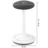 Tabouret ergonomique réglable en hauteur 57-79 cm revêtement similicuir Aline