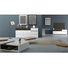 Buffet/bahut moderne 200 cm blanc/noir Emeraude