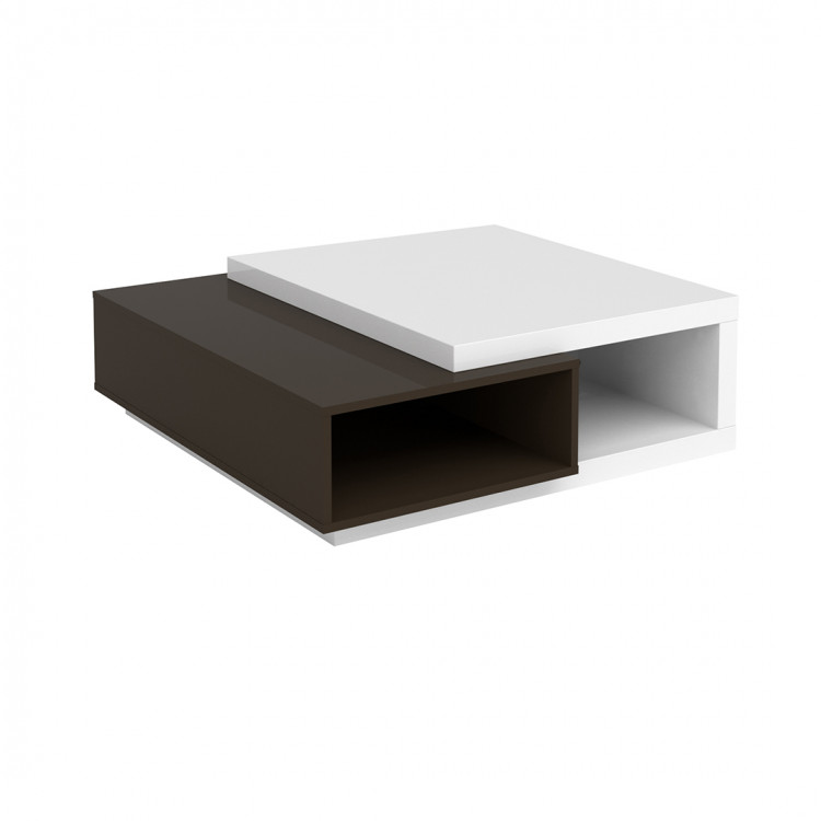 Table basse moderne blanc/noir Emeraude