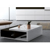 Table basse moderne blanc/noir Emeraude