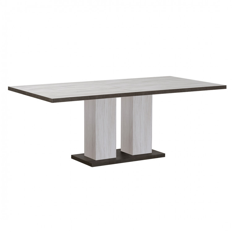 Table de salle à manger extensible contemporain chêne clair Pamela