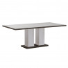Table de salle à manger extensible contemporain chêne clair Pamela