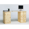 Bureau droit style nature 150 cm Liberia