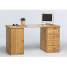 Bureau droit style nature 150 cm Liberia