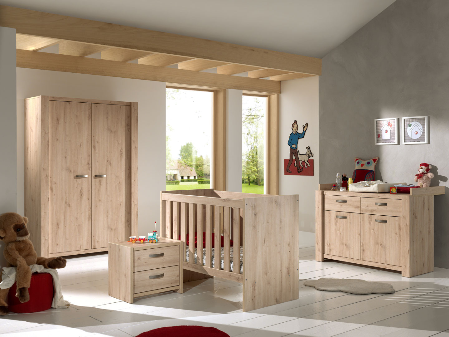 Chambre bébé Liv - avec armoire 3 portes - Meubles Crack