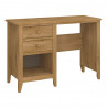 Bureau droit style nature en pin massif Weston