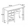 Bureau droit style nature en pin massif Weston