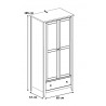 Armoire 85 cm style nature en pin massif Weston