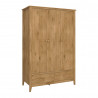 Armoire 122 cm style nature en pin massif Weston