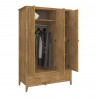 Armoire 122 cm style nature en pin massif Weston