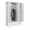 Armoire 122 cm style nature en pin massif Weston