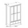 Armoire 122 cm style nature en pin massif Weston