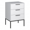 Chevet industriel blanc 3 tiroirs Linea