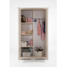 Armoire bébé 120 cm style nature en pin blanchi Amalia