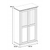 Armoire bébé 120 cm style nature en pin blanchi Amalia