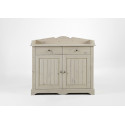 Commode à langer style nature en pin blanchi Amalia