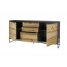 Buffet/bahut industriel chêne/anthracite Felix