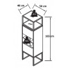 Meuble de rangement industriel chêne/anthracite Felix