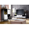 Meuble TV modulable moderne gris/blanc Etienne