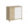 Commode enfant contemporaine chêne clair/blanc Michka