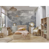 Commode enfant contemporaine chêne clair/blanc Michka