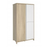 Armoire bébé contemporaine chêne clair/blanc Michka