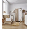 Armoire bébé contemporaine chêne clair/blanc Michka