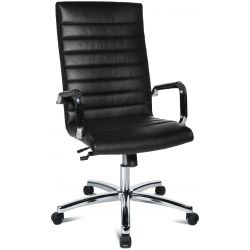 Fauteuil de bureau noir revêtement similicuir Julien